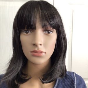 Black 14” wig with bangs